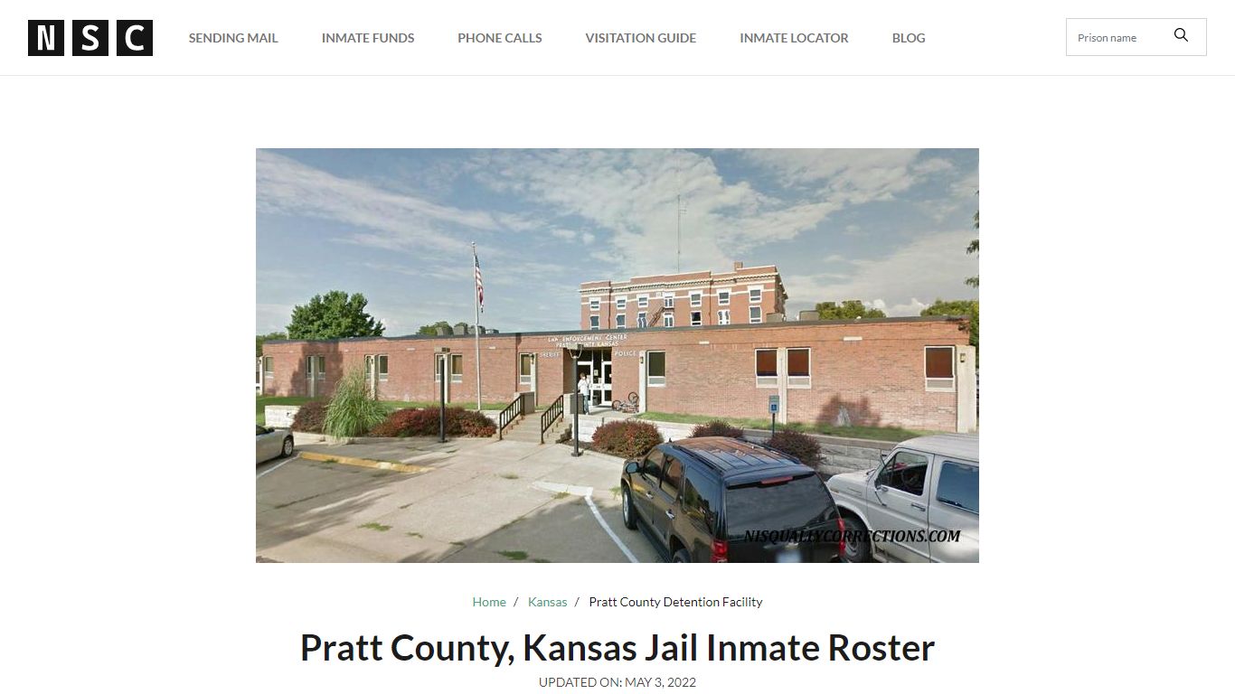 Pratt County, Kansas Jail Inmate Roster
